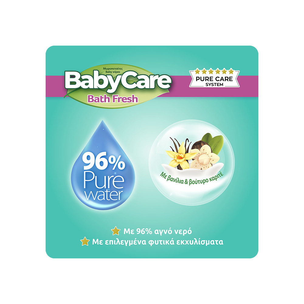 BABYCARE - PROMO PACK  Bath Fresh Μωρομάντηλα 2+ 1 ΔΩΡΟ - 162 τεμ (3x54).